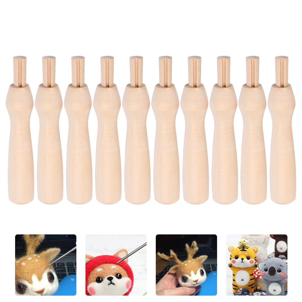 Punch Needle Handle - 10Pcs Needle Felting Handles Punch Tool