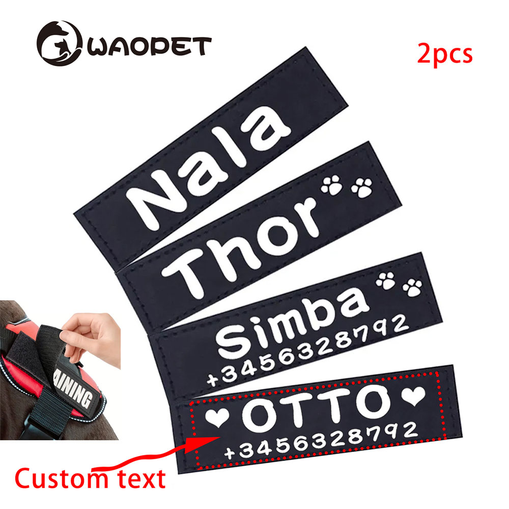 Embroidery On Leather - Custom Dog ID Tags For Harness