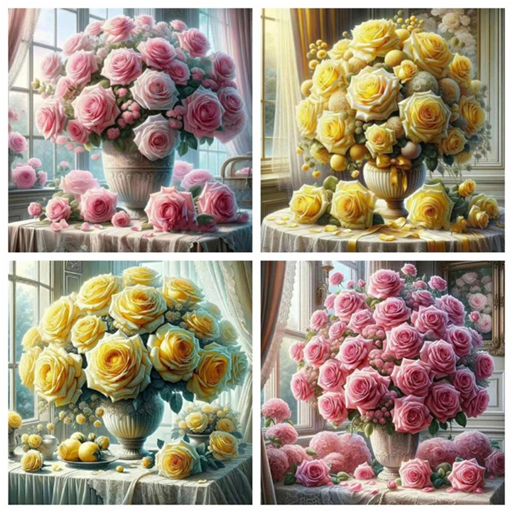 Embroidery Roses - 1PC frameless 5D Diy Diamond Painting
