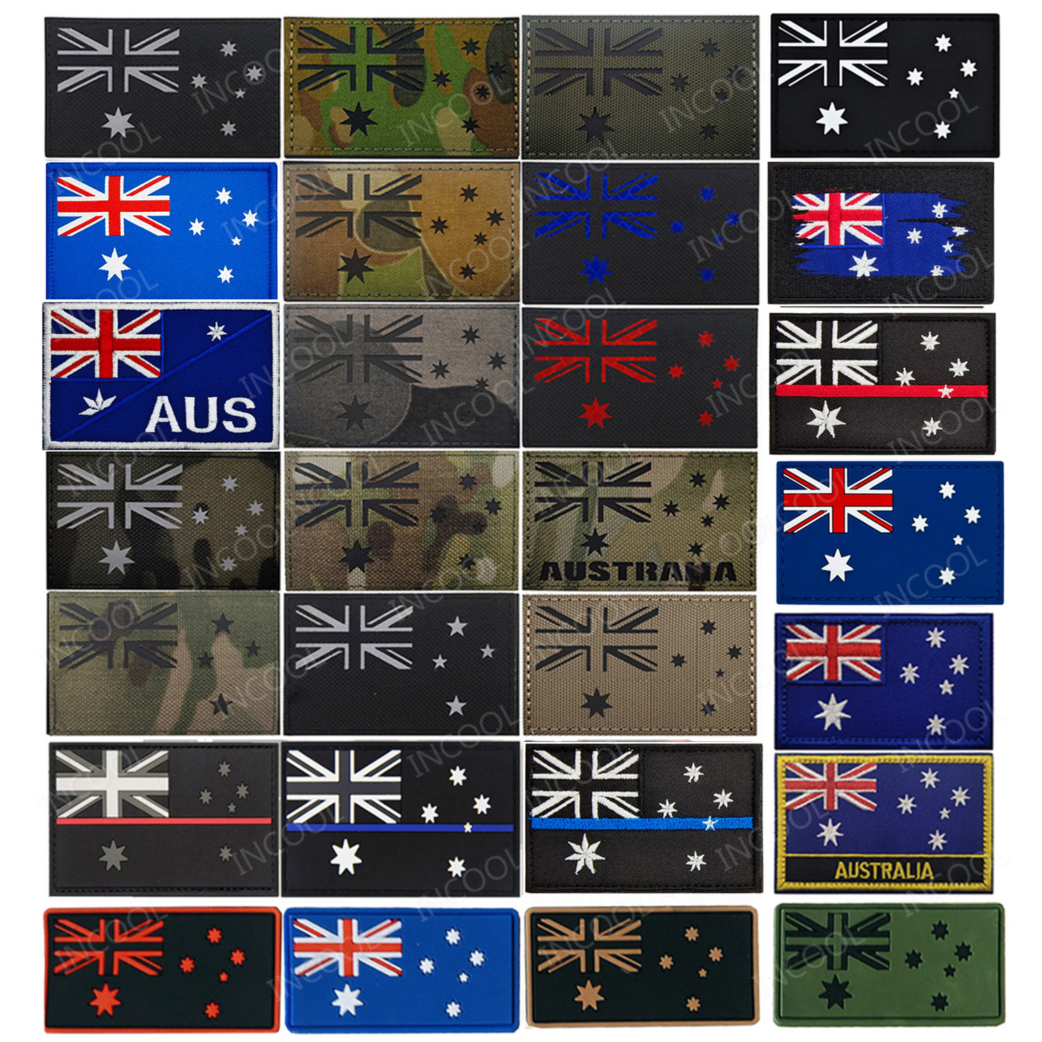 Embroidery In Australia - Australia Flags IR Reflective Patches Tactical