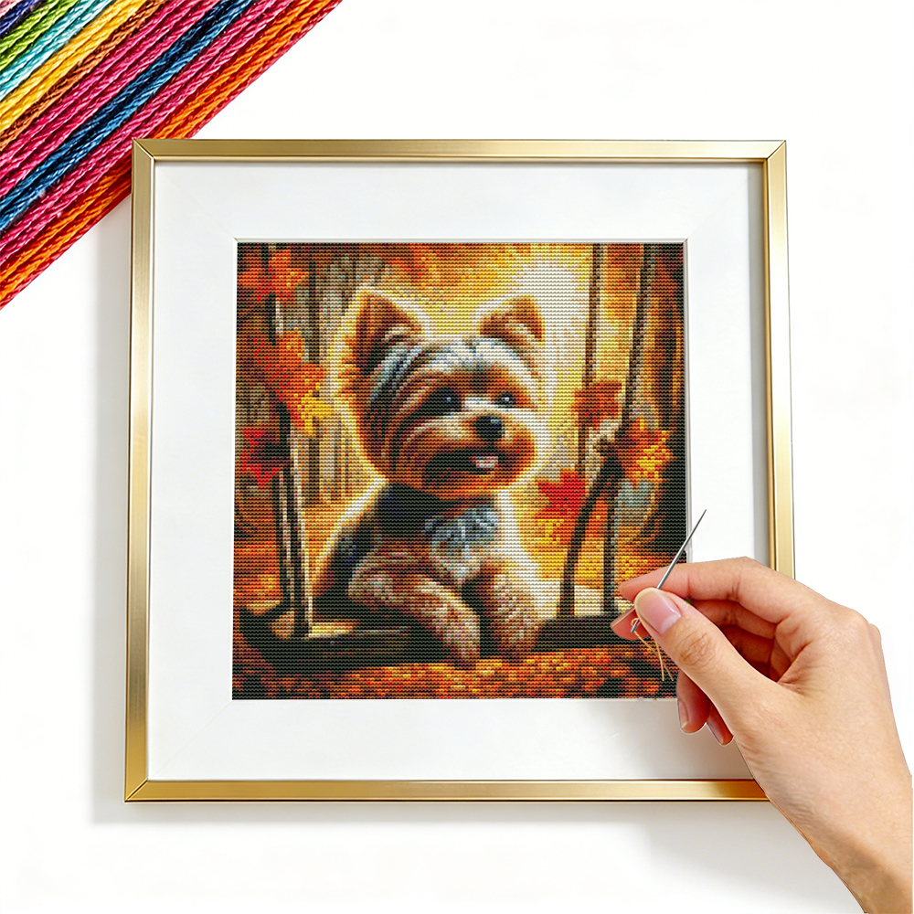 Embroidery Guide Paper - Cross Point Embroidery Dog Animal Guide
