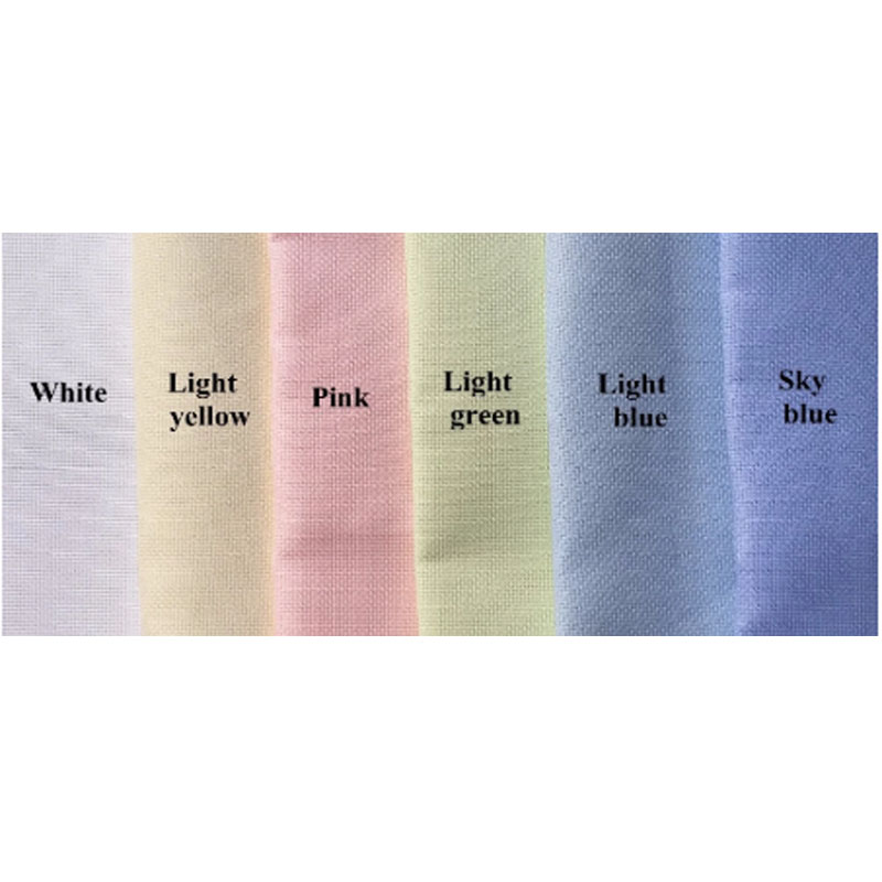 Embroidery Yellow - Aida 18ct yellow/pink/linen/orange yellow/blue color cross