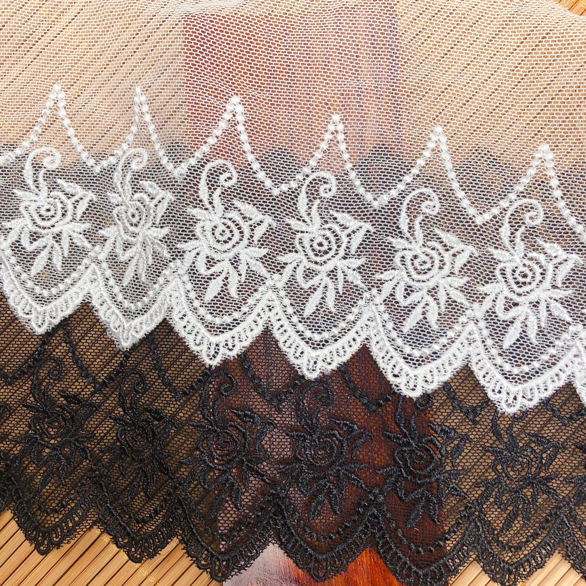 Embroidery Roses - Mesh Embroidery Rose Tulle Fabrics Lace