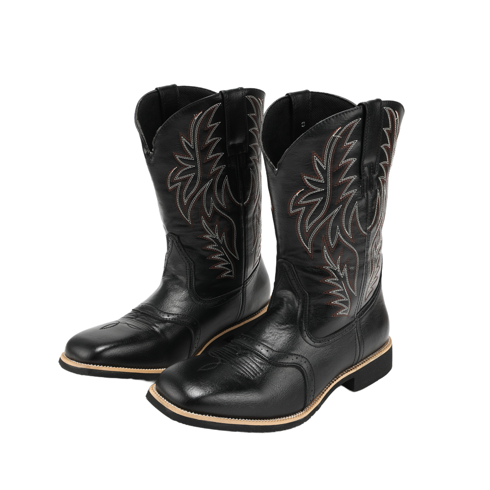 Embroidery On Leather - Men Cowboy Boots Embroidery Western Boots