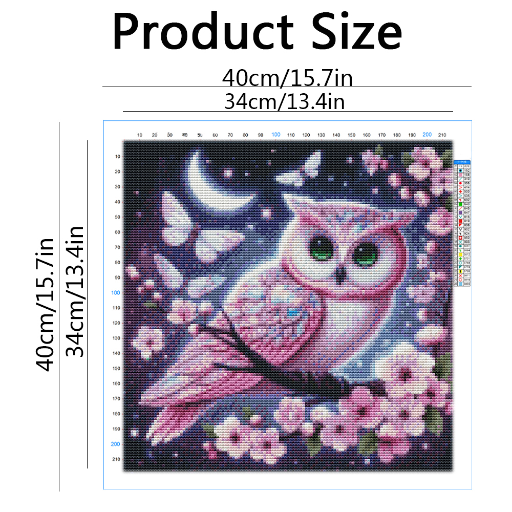 Cross Embroidery Kits Owl Anim - Embroidery Guide Paper recension och pris