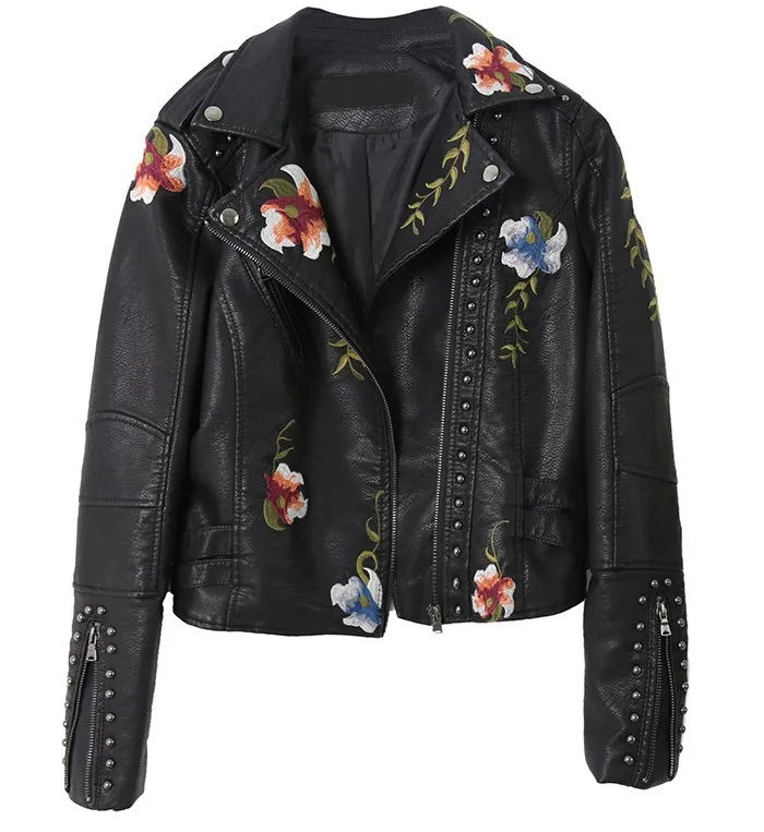 Floral Embroidery Faux Soft Le - Embroidery On Leather recension och pris