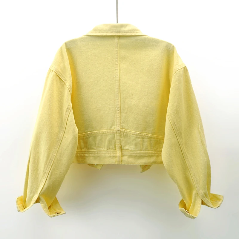 Fashion Yellow Denim Jacket Wo - Embroidery Yellow recension och pris
