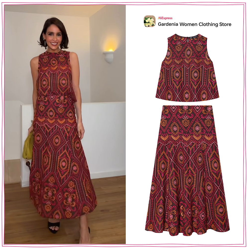 Elegant Women Embroidered Eyel - Embroidery Eyelet recension och pris