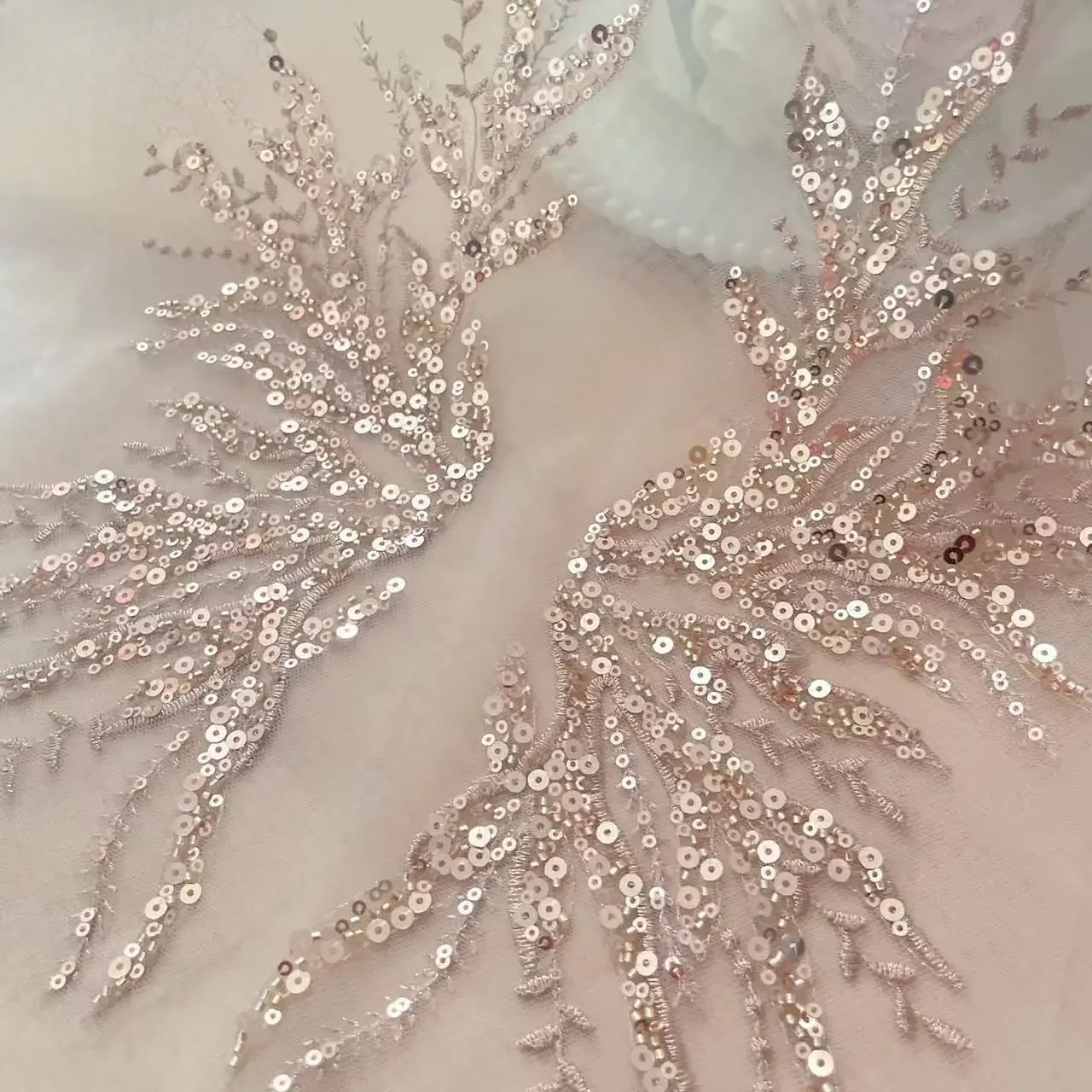 5Pair-2Pair.Rose Gold Sequin T - Embroidery Roses recension och pris