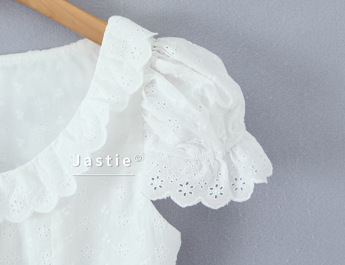 White Embroidery Crop Top Wome - Embroidery Eyelet recension och pris