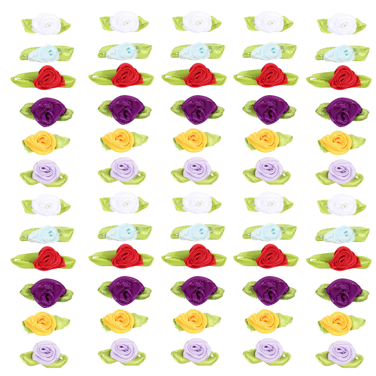 100Pcs Small Rose Ribbon Flowe - Embroidery Roses recension och pris