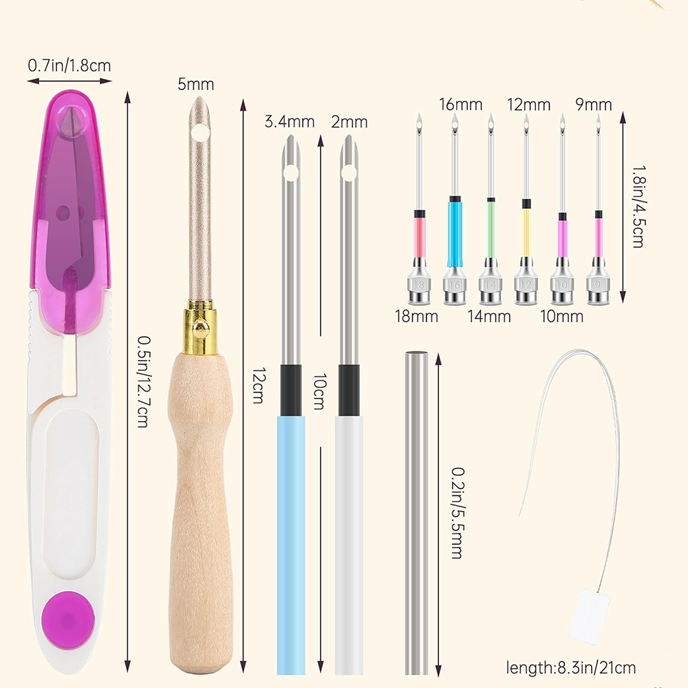 13Pcs Punch Needle Kit Adjusta - Punch Needle Handle recension och pris