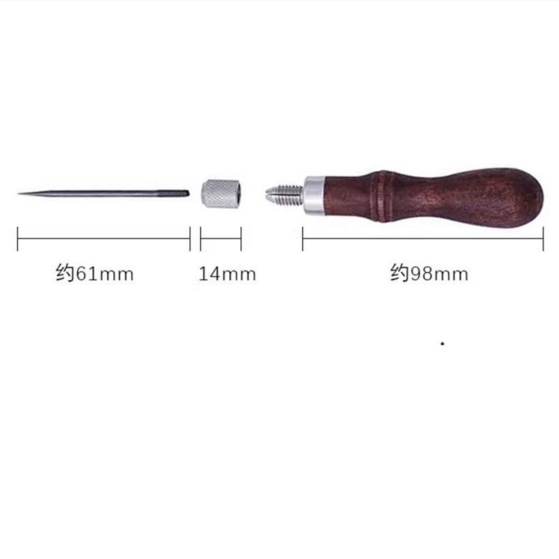 4-in-1 Leather Punch Awl Set w - Punch Needle Handle recension och pris