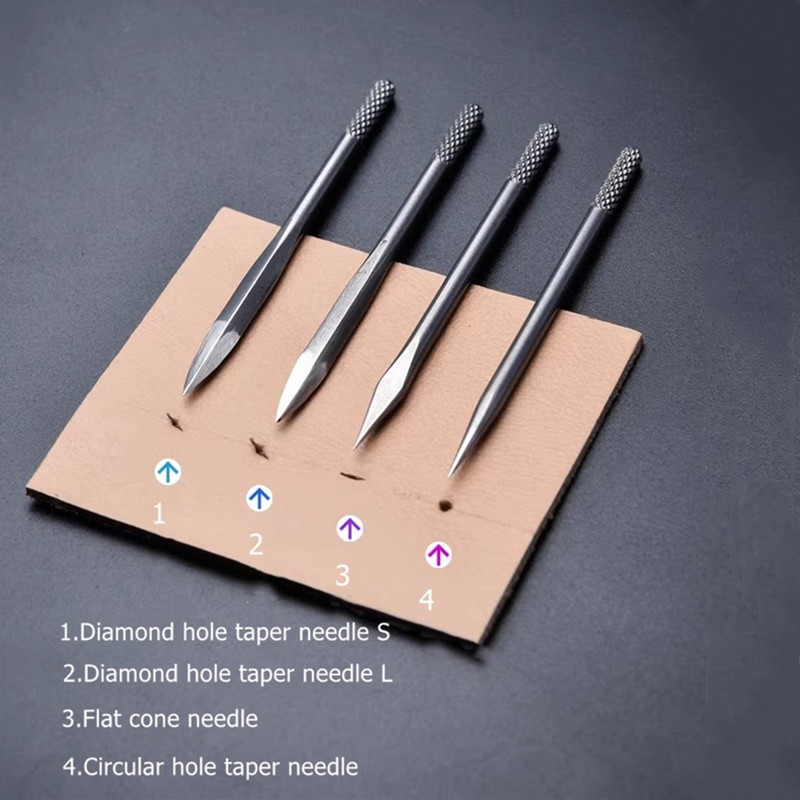 4-in-1 Leather Punch Awl Set w - Punch Needle Handle recension och pris
