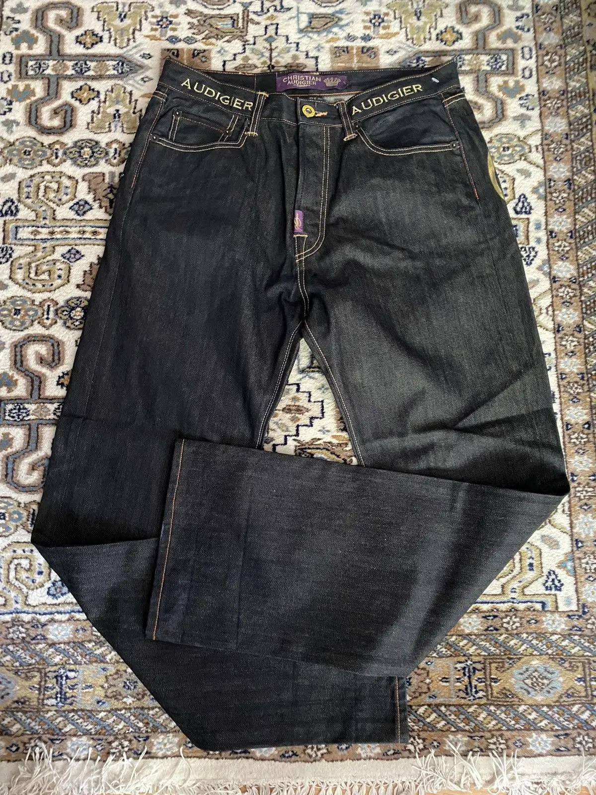 Vintage 90s Gothic Y2k liberty - Embroidery Jeans Sakura recension och pris