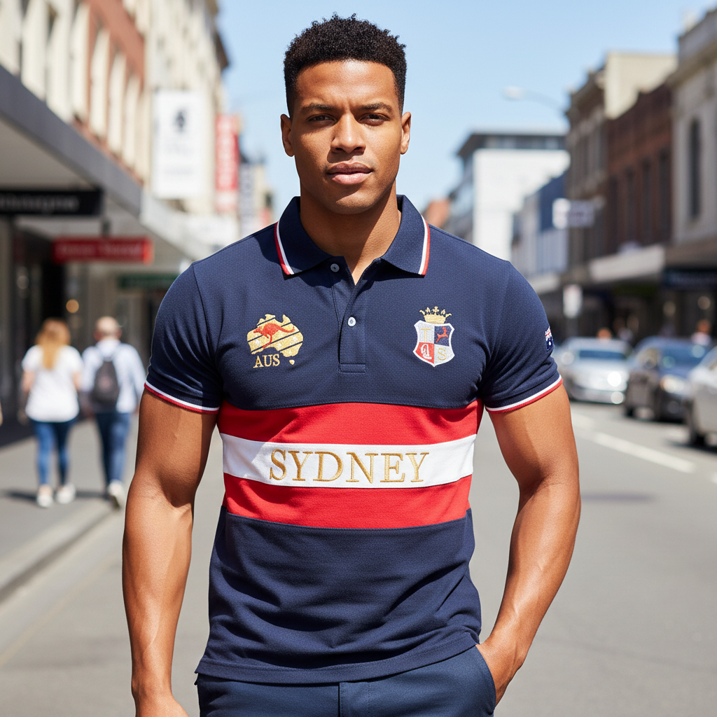Men's polo shirt Australia Syd - Embroidery In Australia recension och pris