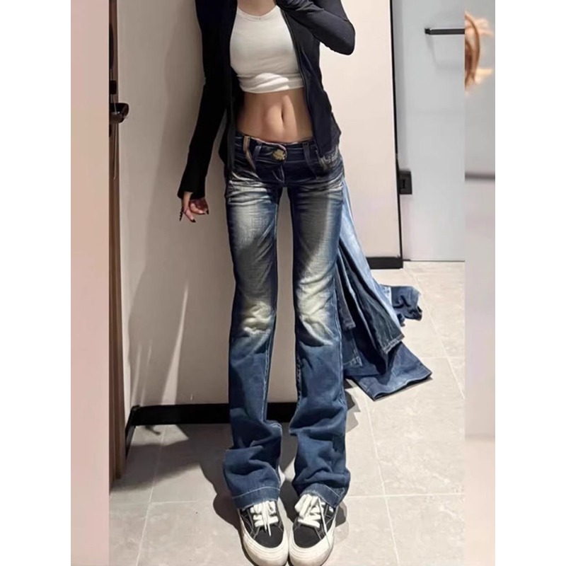Summer Y2K Fashion Retro Punk  - Embroidery Jeans Sakura recension och pris