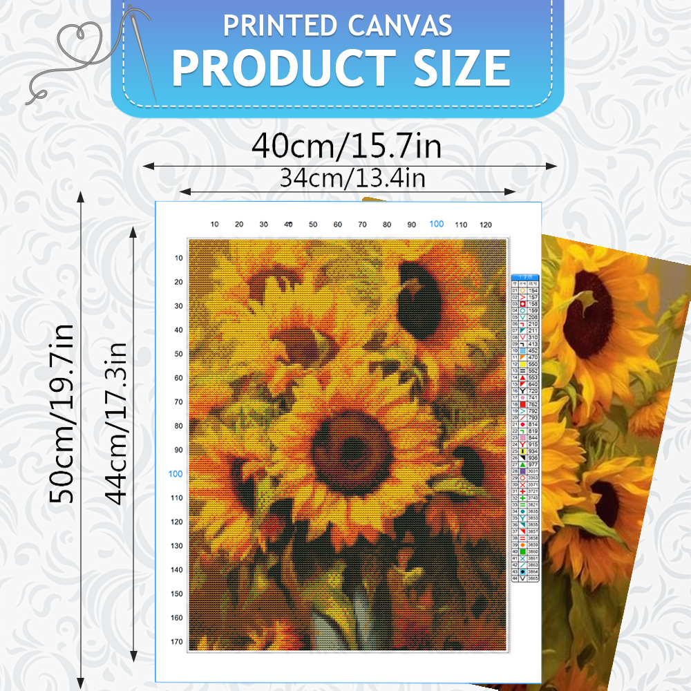 HUACAN Embroidery Packages Sun - Embroidery Guide Paper recension och pris