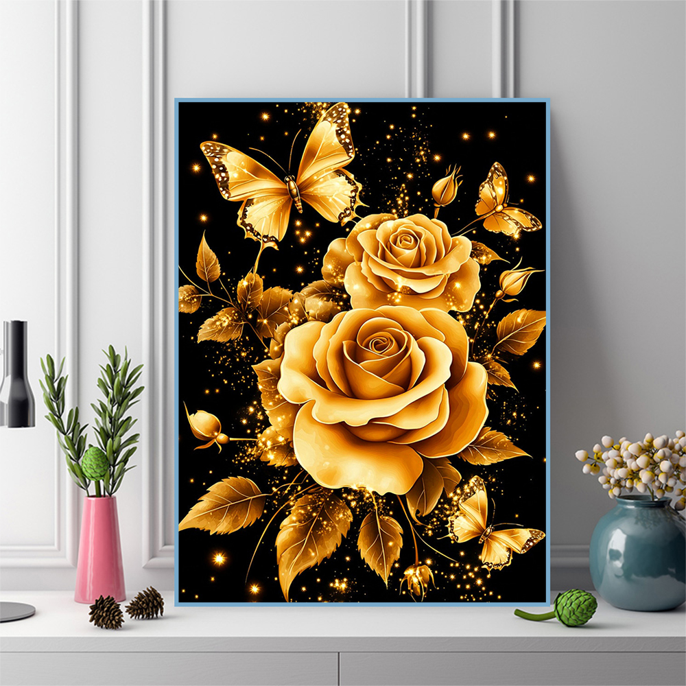 1PC frameless  Diamond Paintin - Embroidery Roses recension och pris