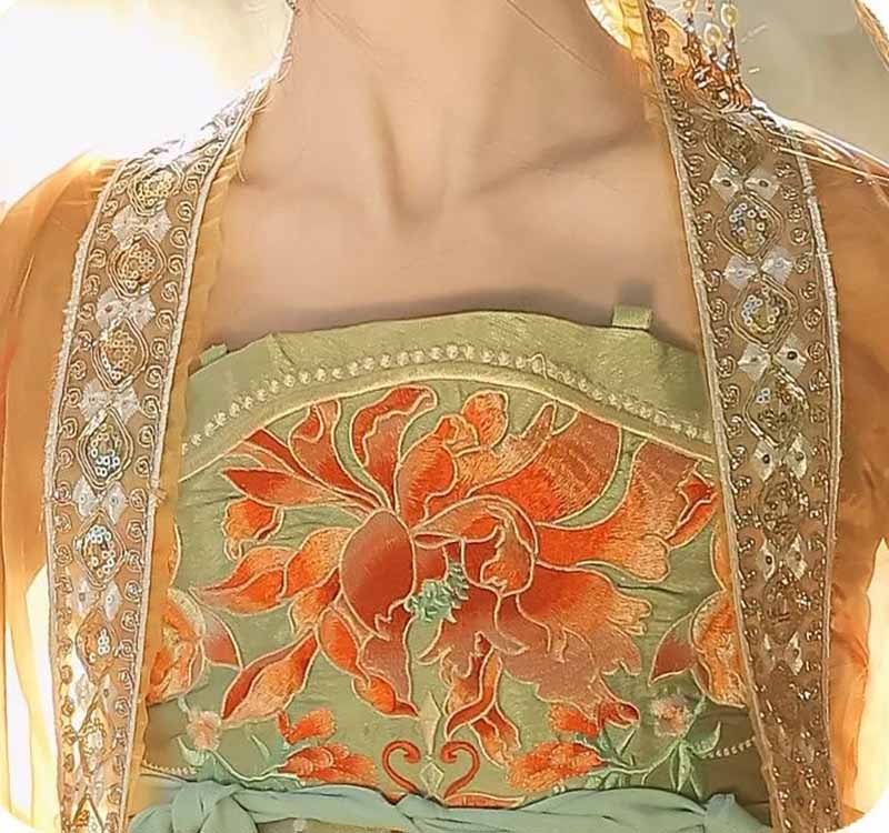 Women's Traditional Chinese Ha - Embroidery Yellow recension och pris