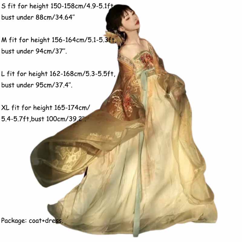 Women's Traditional Chinese Ha - Embroidery Yellow recension och pris