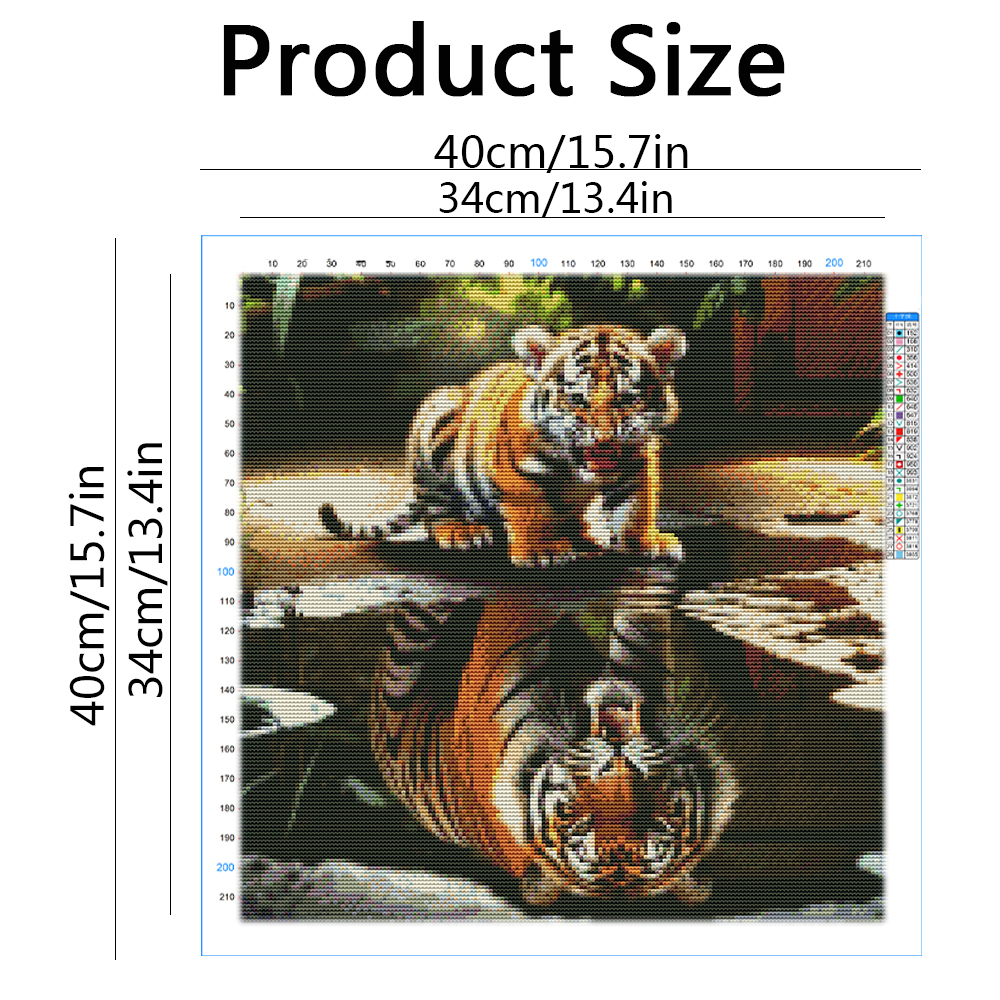 Embroidery Sets Tiger Animal 1 - Embroidery Guide Paper recension och pris
