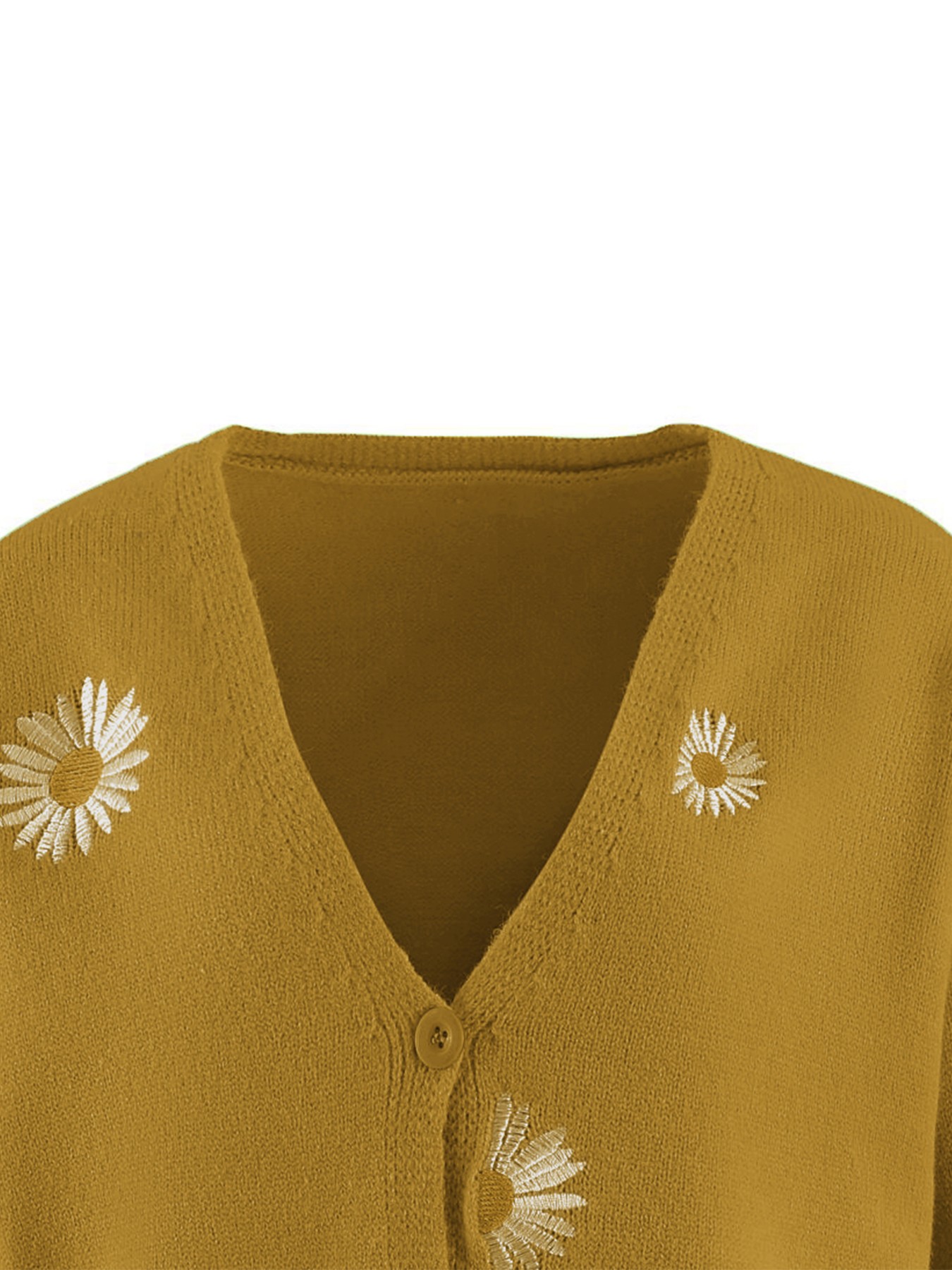 Women's Mustard Yellow Daisy E - Embroidery Yellow recension och pris