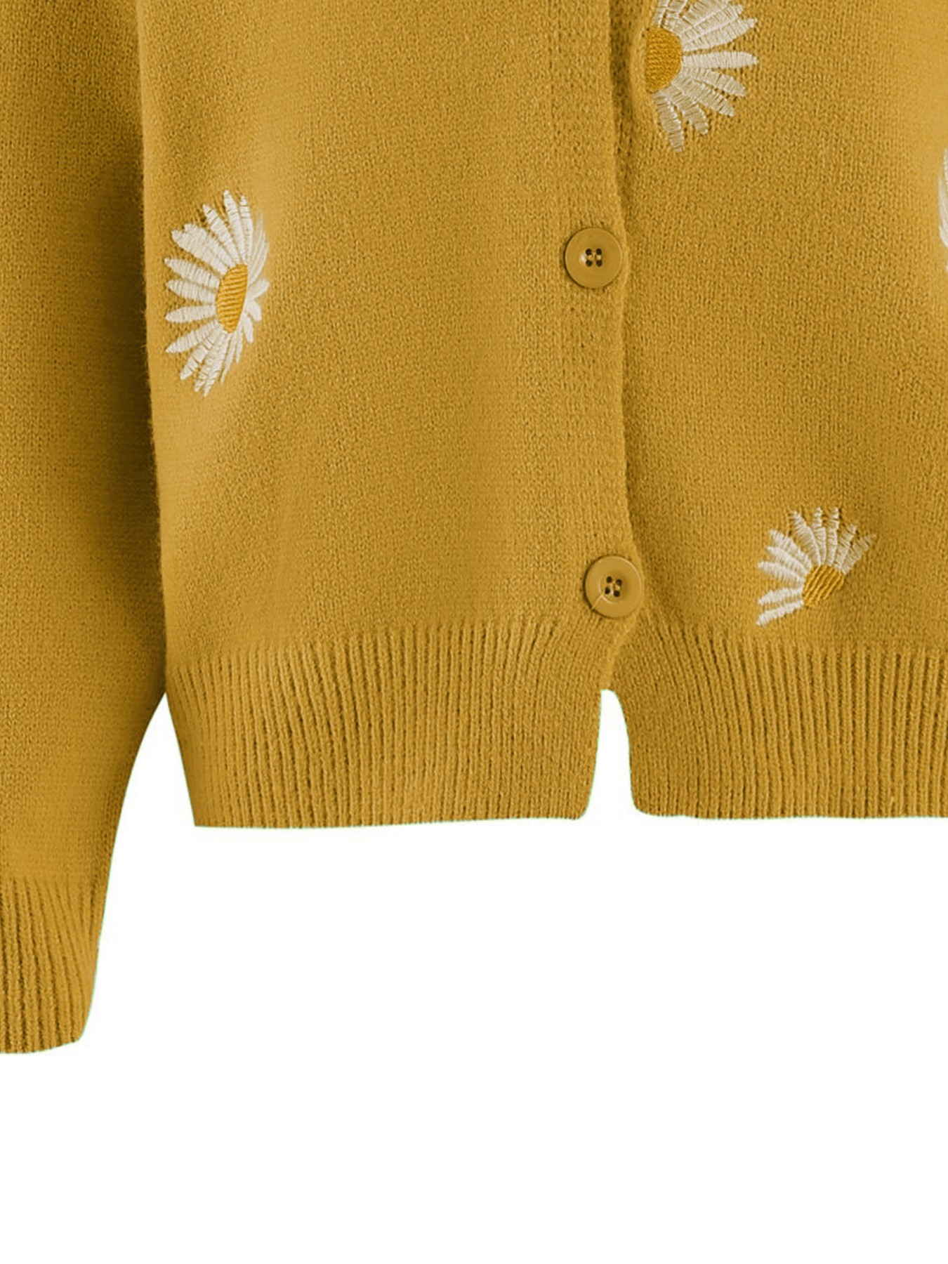 Women's Mustard Yellow Daisy E - Embroidery Yellow recension och pris