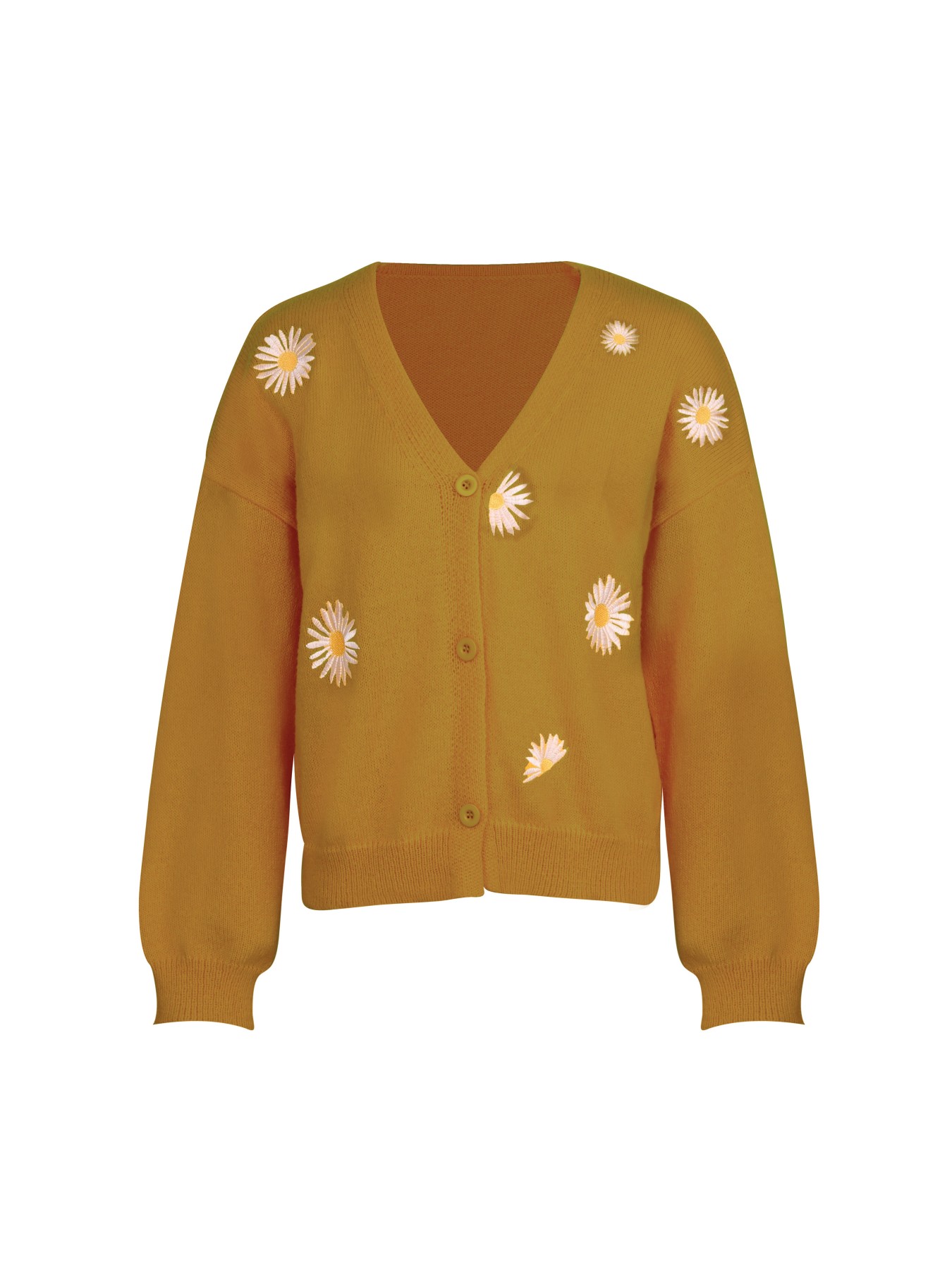 Women's Mustard Yellow Daisy E - Embroidery Yellow recension och pris