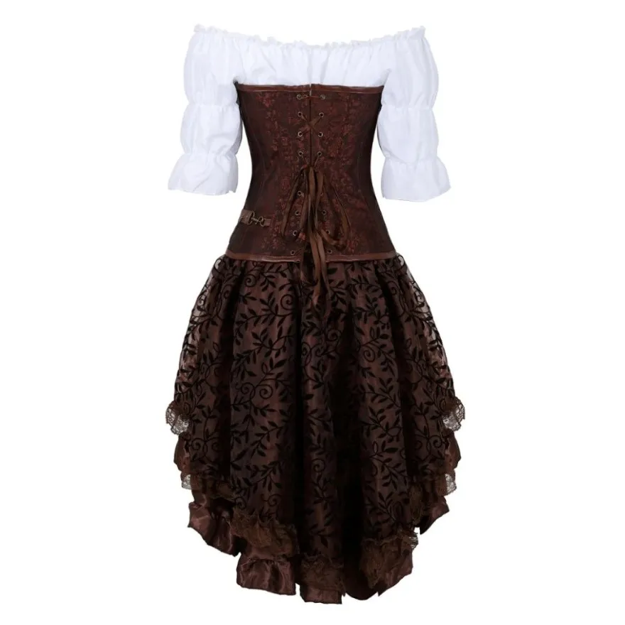 Steampunk Leather Corset Dress - Embroidery On Leather recension och pris