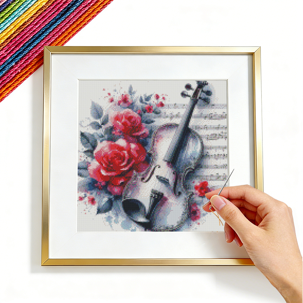 Cross Point Embroidery Violin  - Embroidery Guide Paper recension och pris