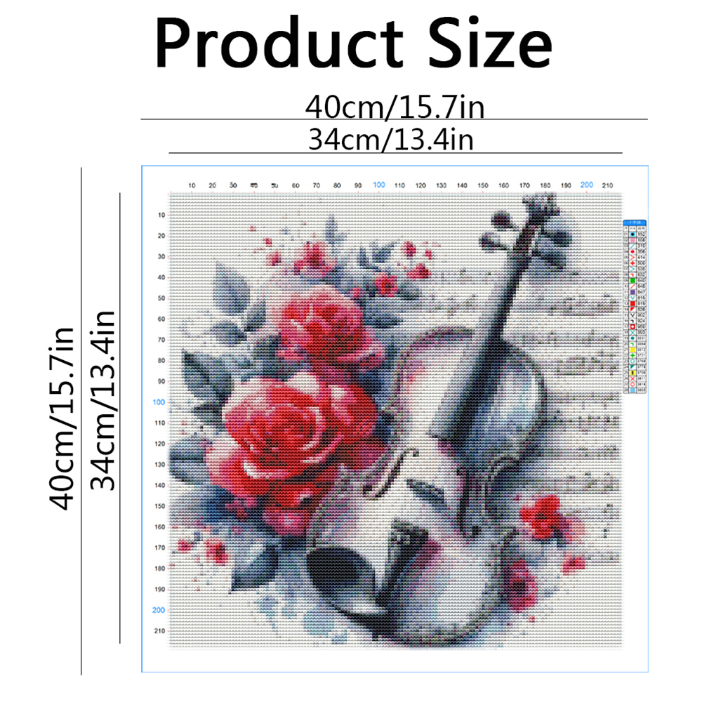 Cross Point Embroidery Violin  - Embroidery Guide Paper recension och pris