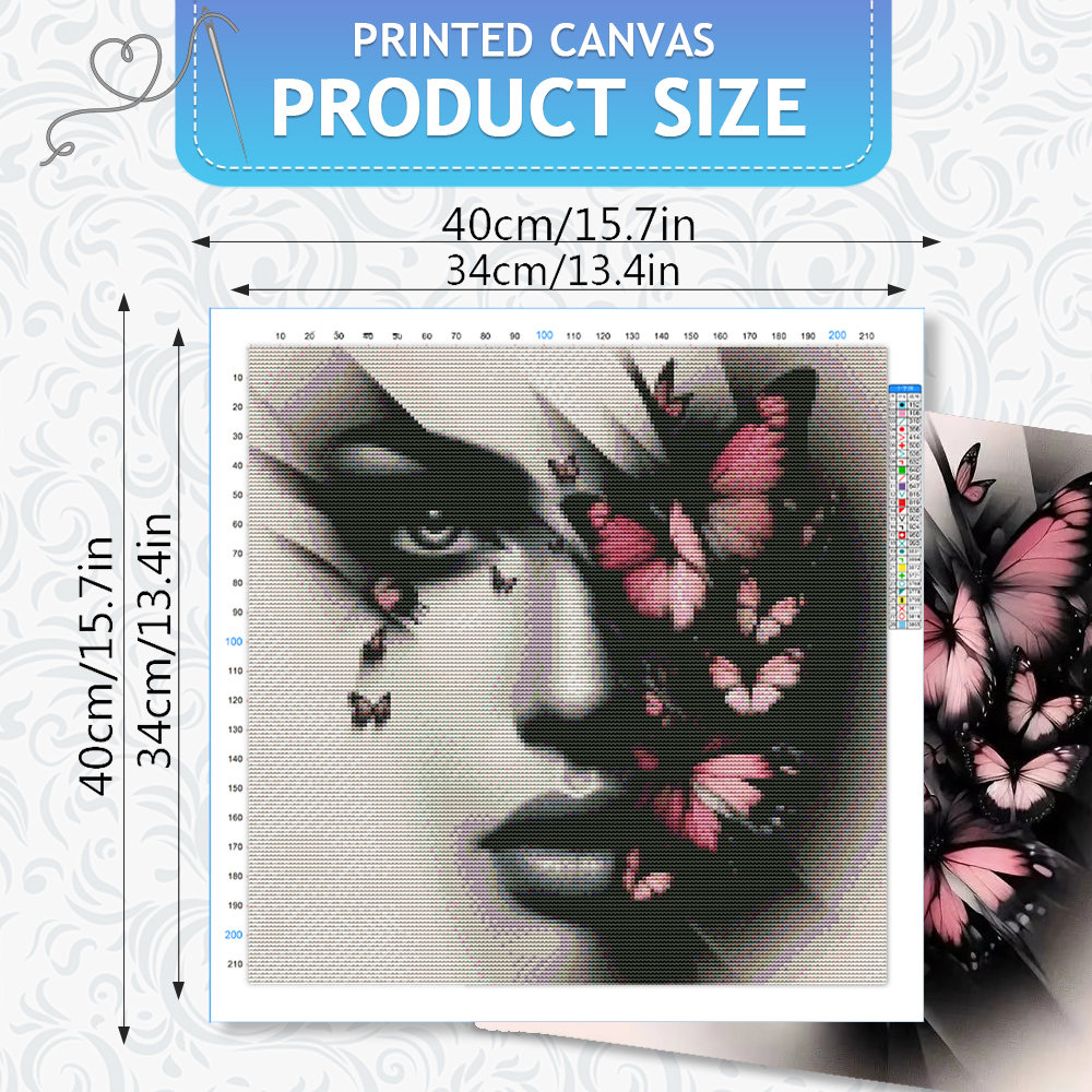 HUACAN Cross Embroidery Sets W - Embroidery Guide Paper recension och pris
