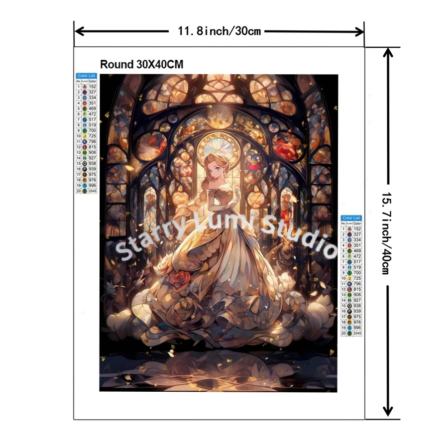 Cute Cinderella Castle 5D Full - Embroidery Roses recension och pris