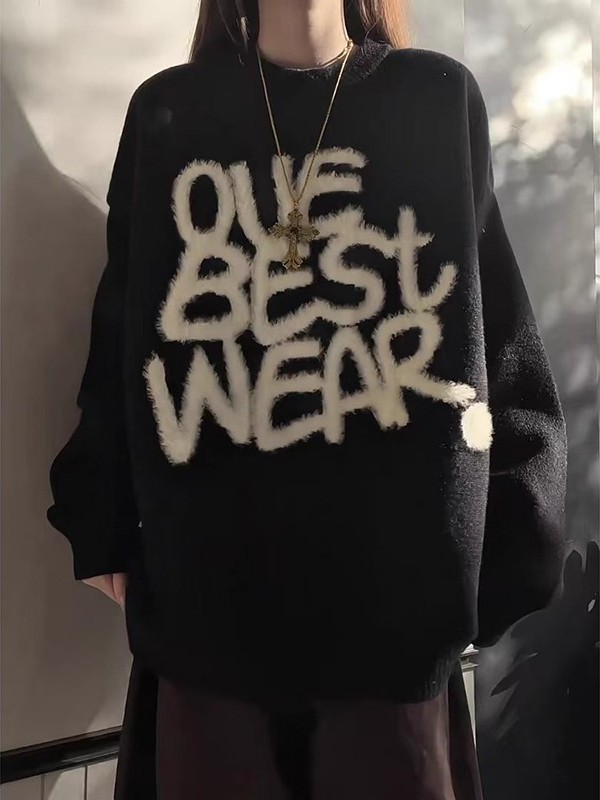 Bla American Retro Faux Fur Kn - Embroidery Letter N recension och pris
