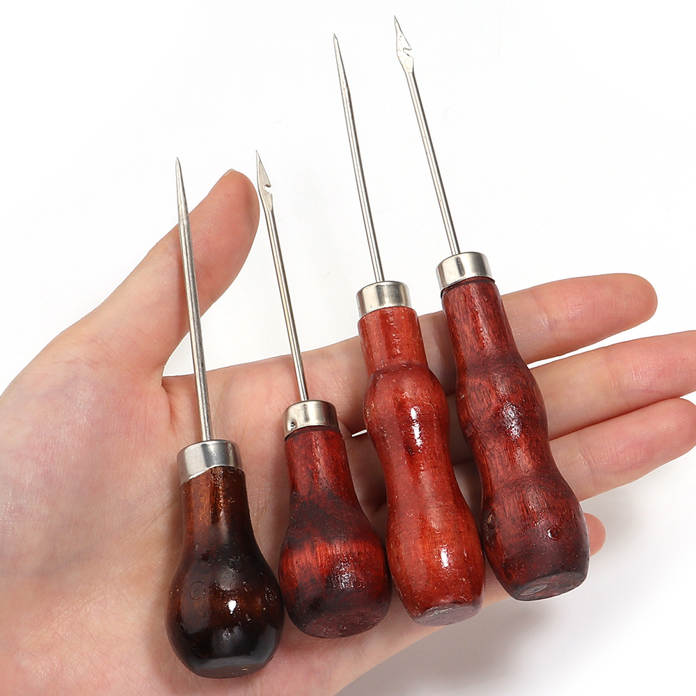Wooden Handle Awls DIY Leather - Punch Needle Handle recension och pris