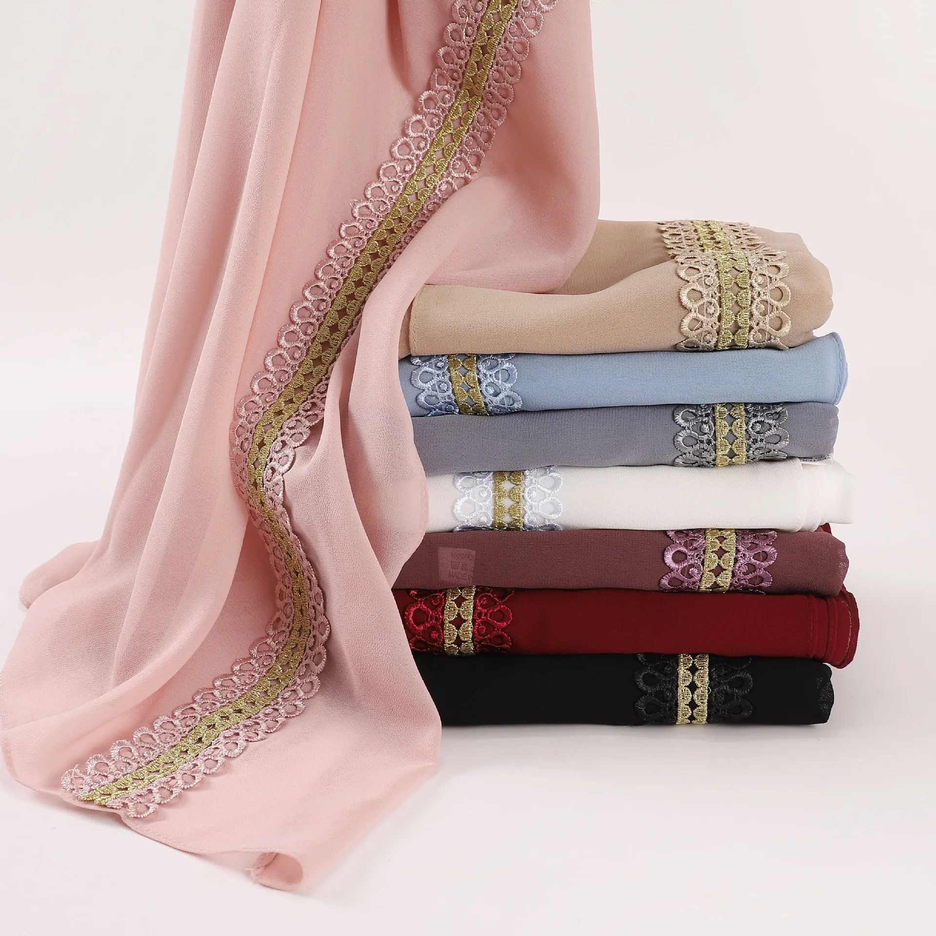 New Pearl Chiffon Lace Long Sc - Embroidery In Indonesia recension och pris
