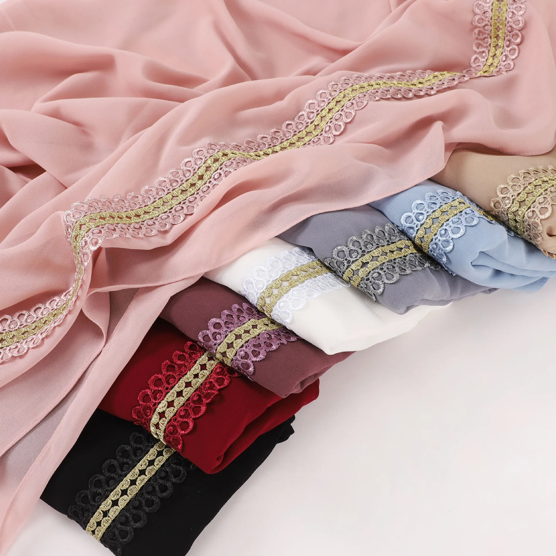 New Pearl Chiffon Lace Long Sc - Embroidery In Indonesia recension och pris