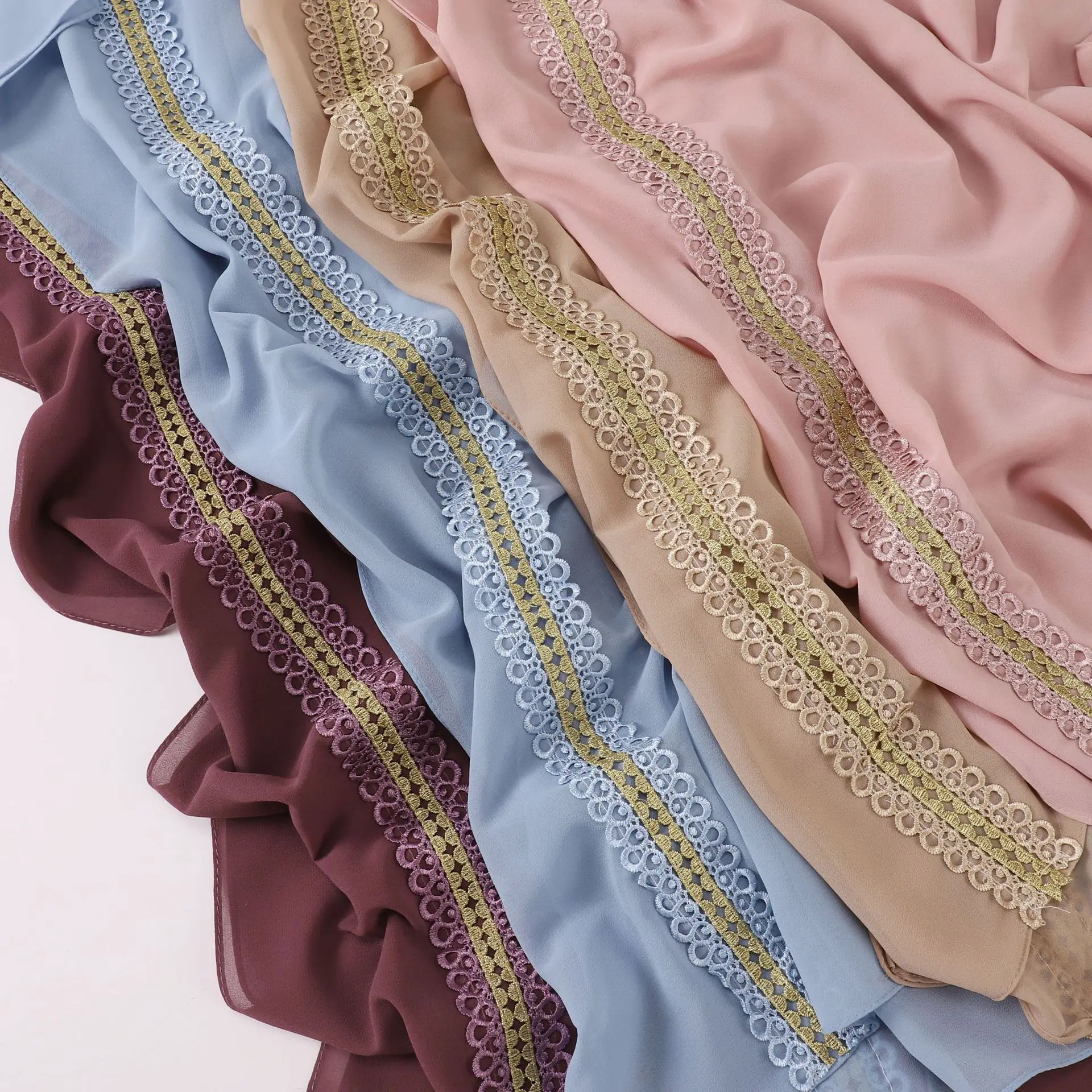 New Pearl Chiffon Lace Long Sc - Embroidery In Indonesia recension och pris