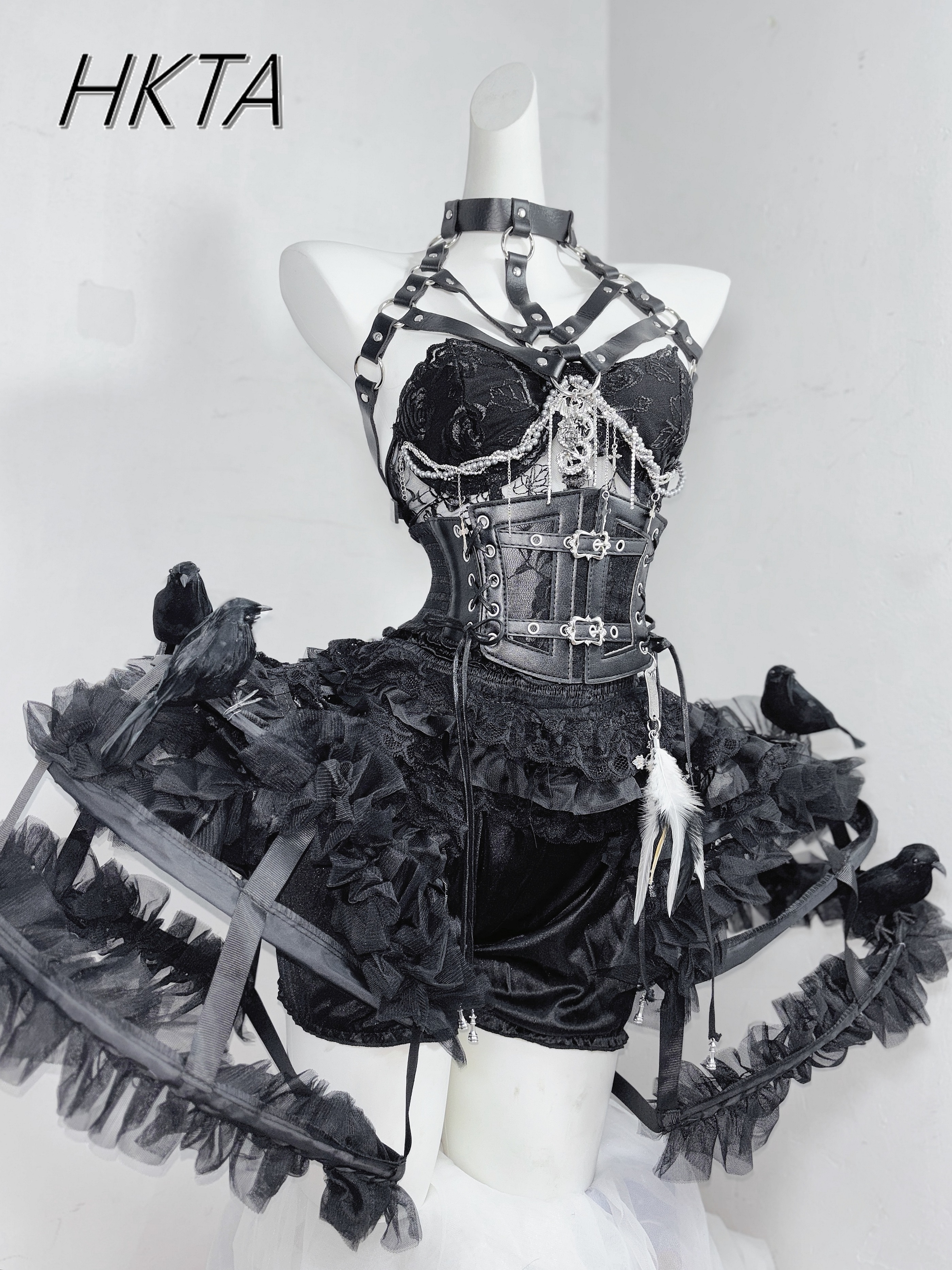 Dark Style Goth Metal Chain Wa - Embroidery Roses recension och pris