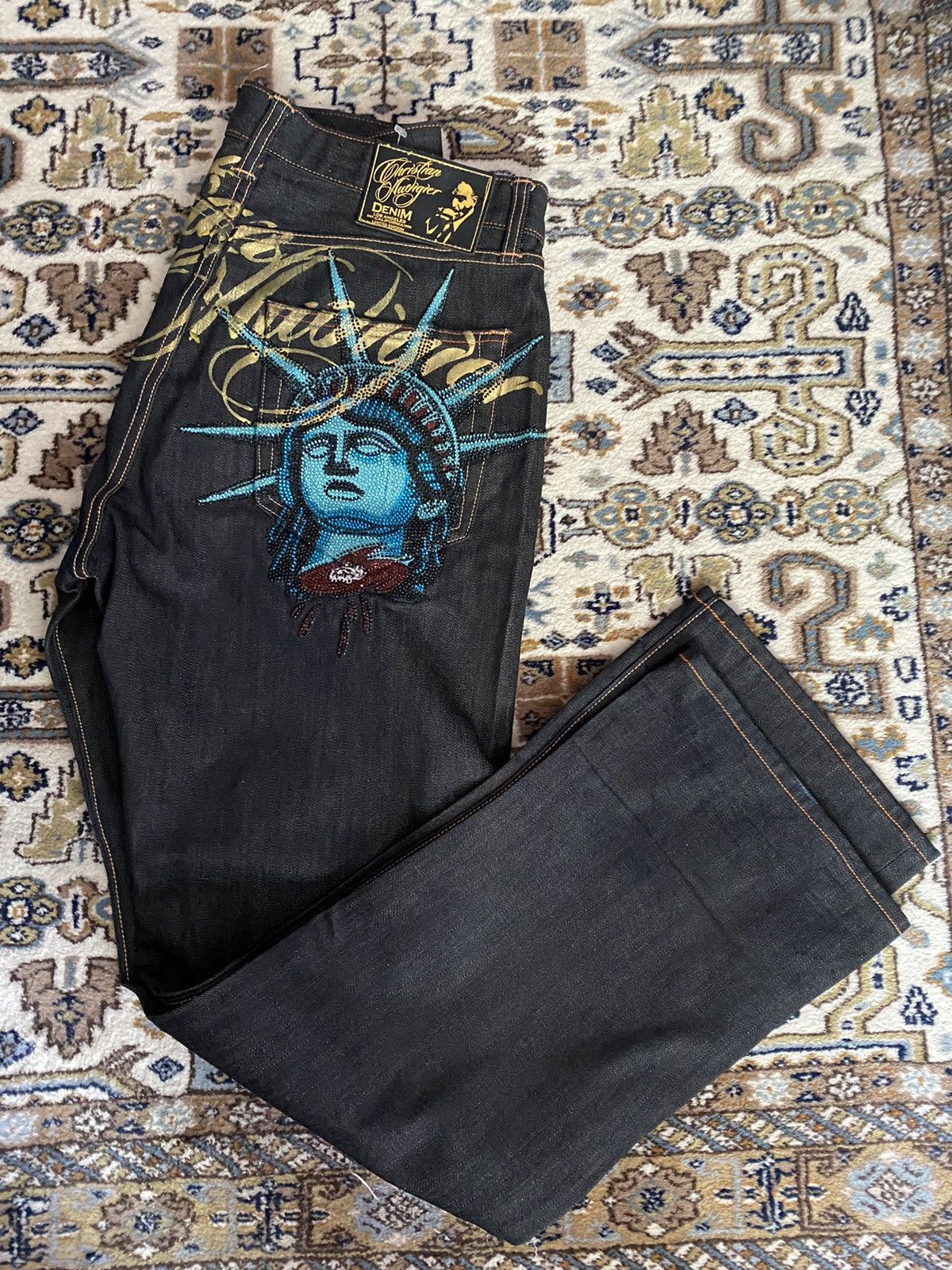 Harajuku Y2k 2000s Women Cloth - Embroidery Jeans Sakura recension och pris