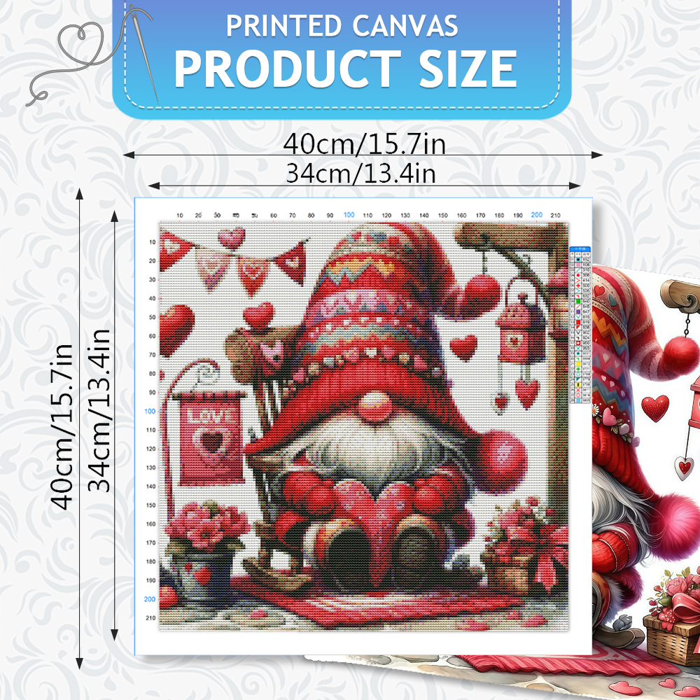 HUACAN Cross Stitch Rose Flowe - Embroidery Guide Paper recension och pris