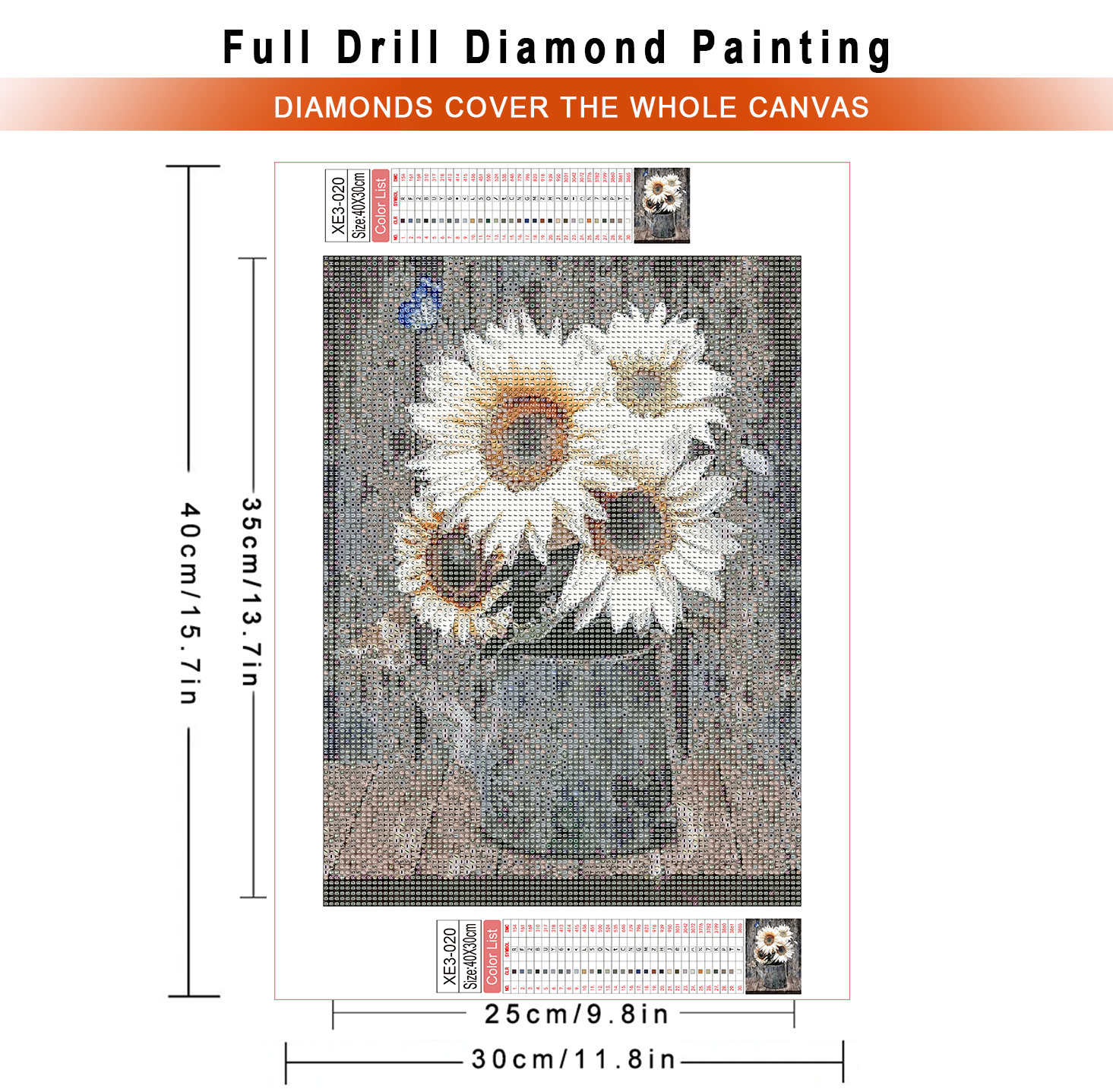 1pc frameless  Diamond Paintin - Embroidery Roses recension och pris