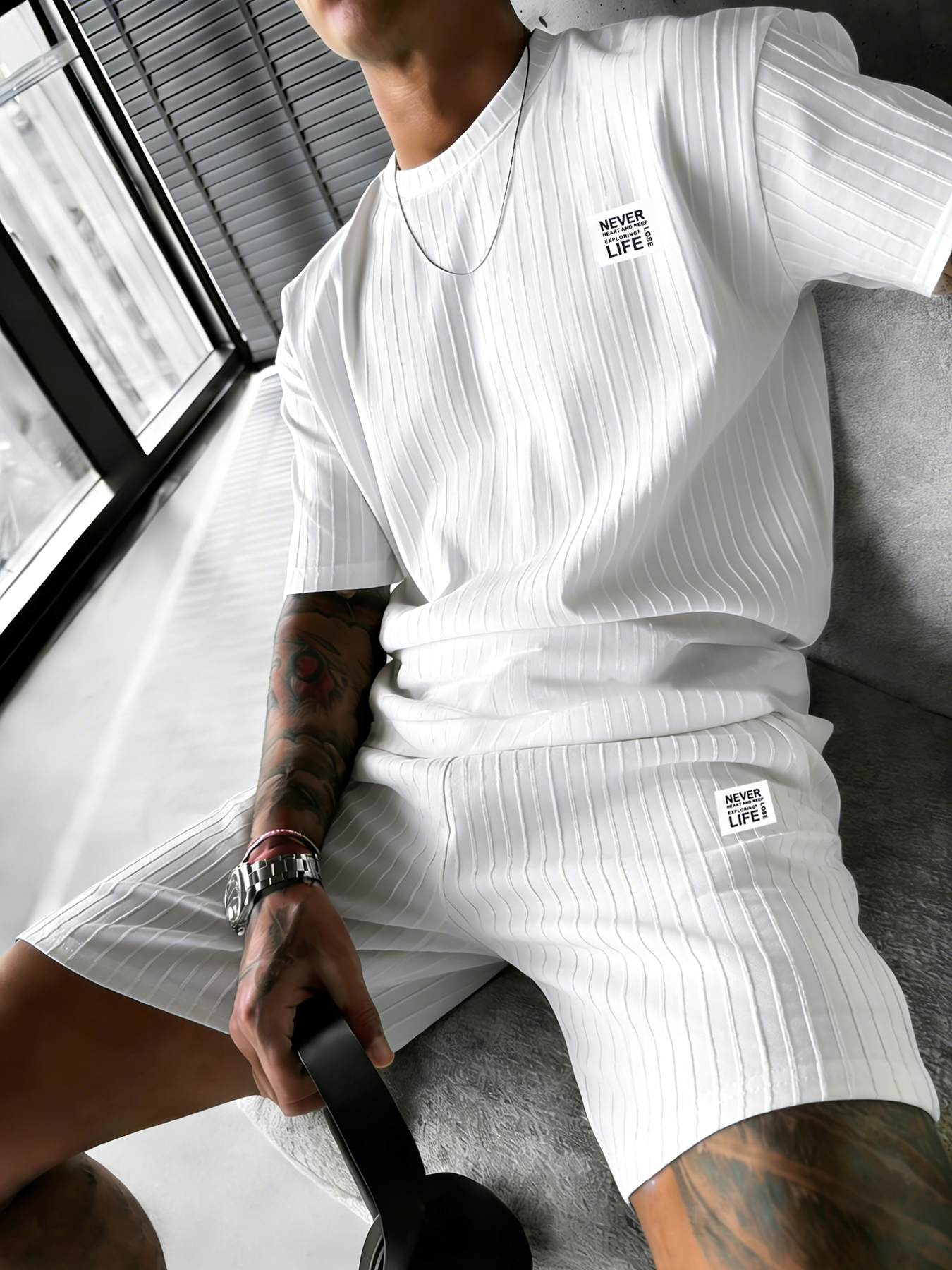 Men's Textured “Never Lose You - Embroidery Shirt recension och pris