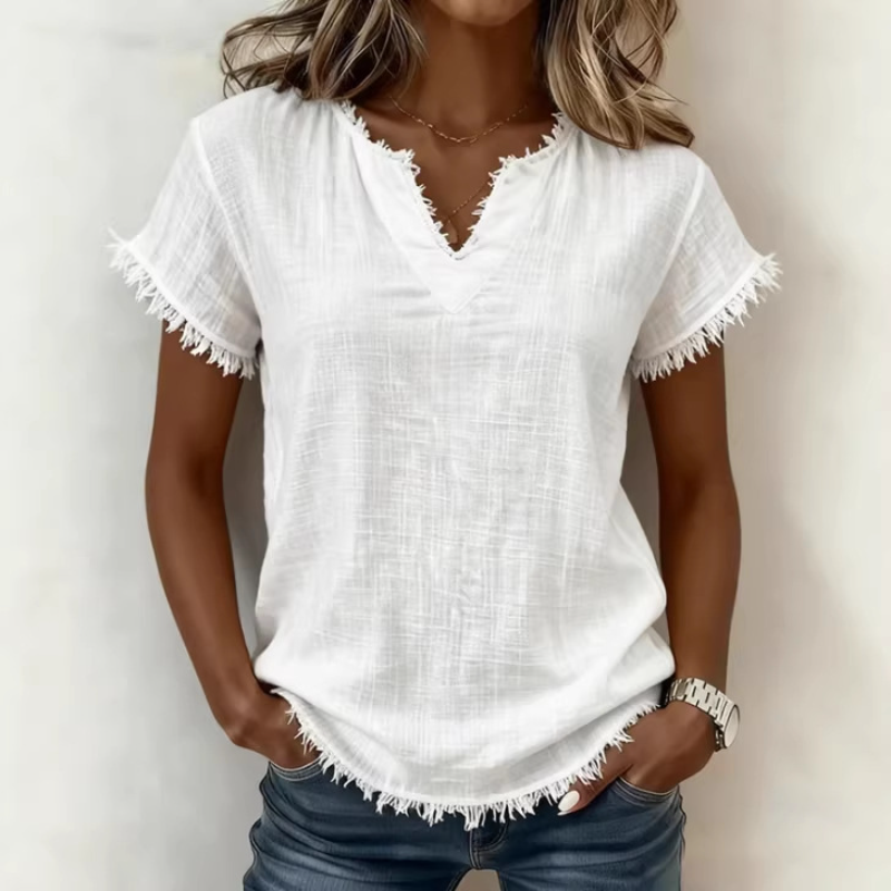 Women Vintage V Neck Lace Ruff - Embroidery Eyelet recension och pris