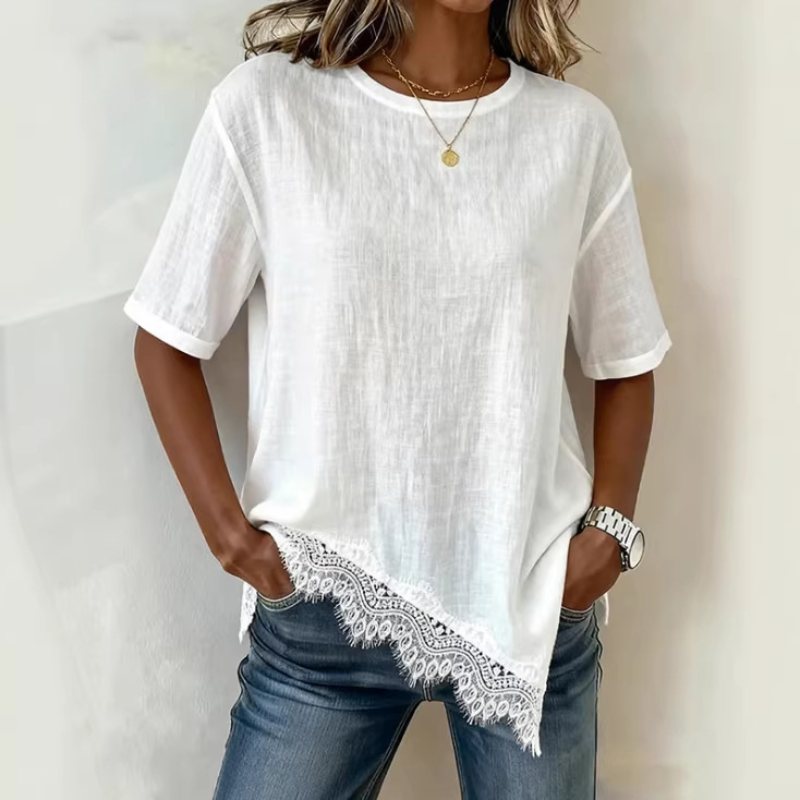 Women Vintage V Neck Lace Ruff - Embroidery Eyelet recension och pris