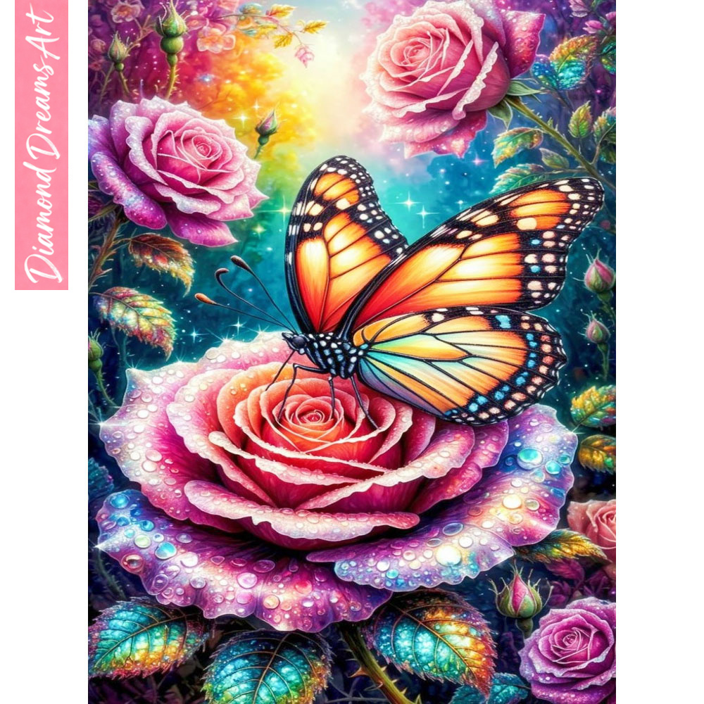 Butterfly Diamond Mosaic 5D DI - Embroidery Roses recension och pris