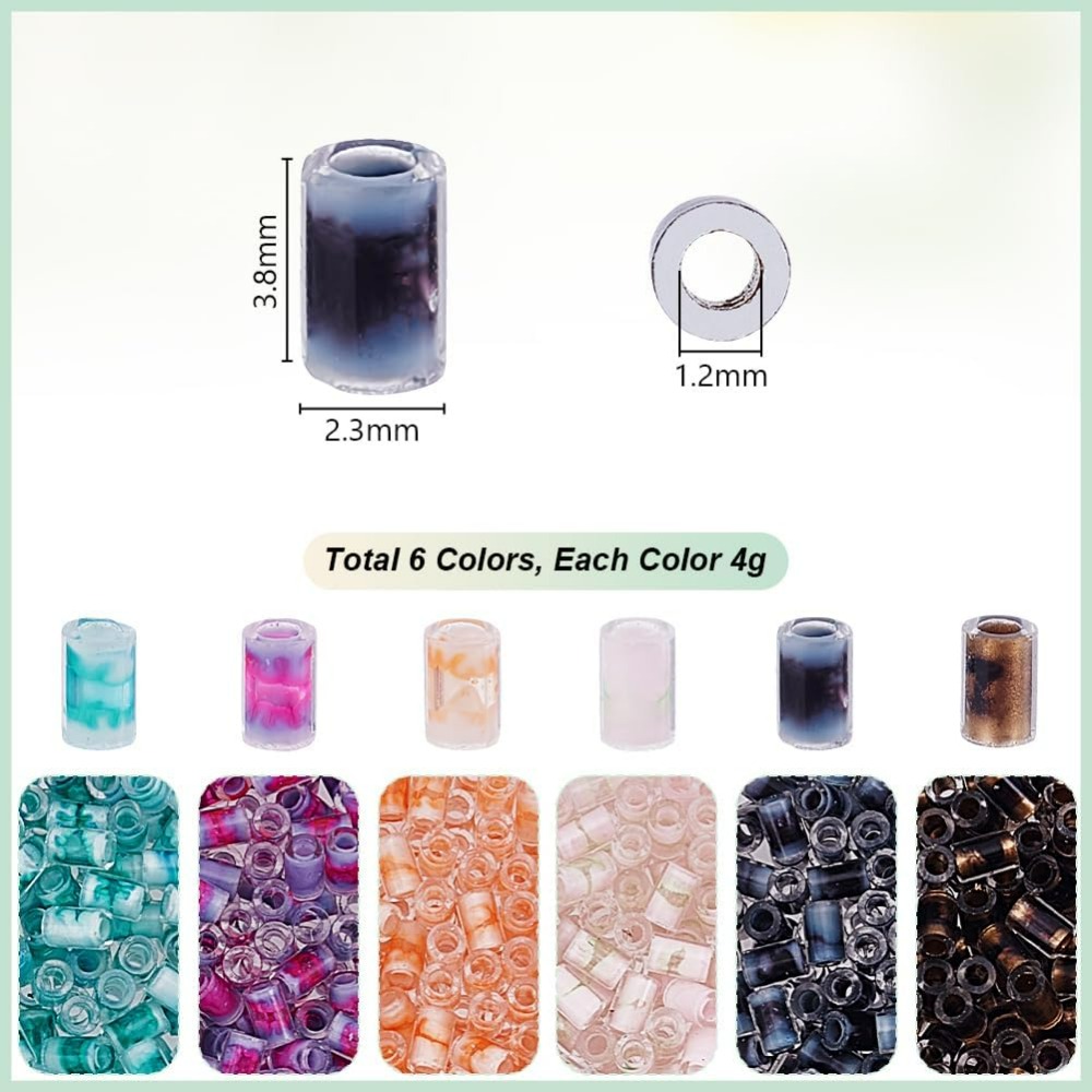 720pcs 6 Colors Tube Beads 24g - Embroidery Youtube recension och pris