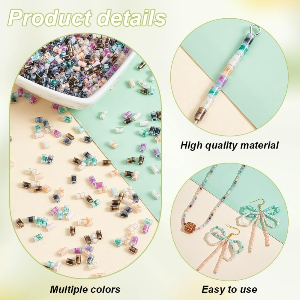 720pcs 6 Colors Tube Beads 24g - Embroidery Youtube recension och pris