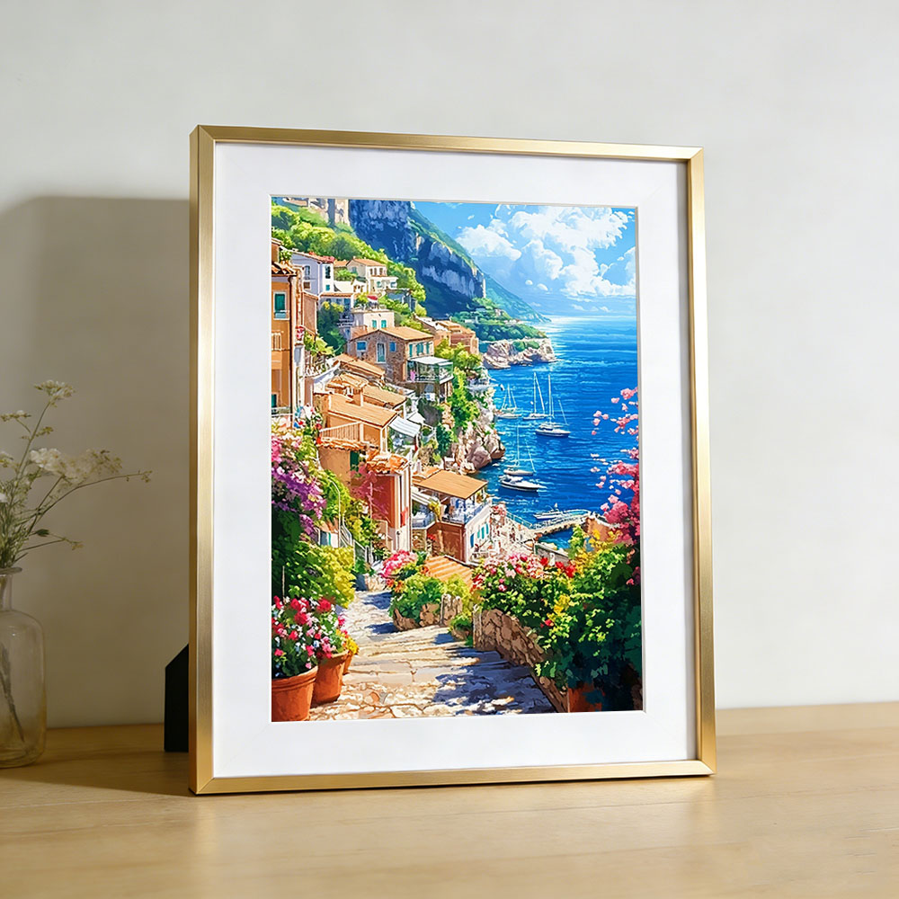 Cross Stitch Kits Seaside Land - Embroidery Guide Paper recension och pris